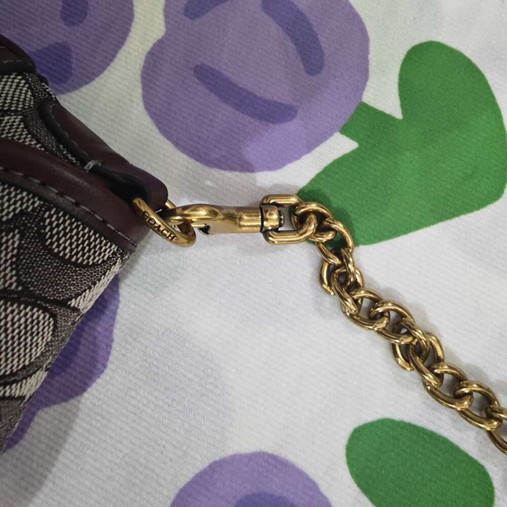 Coach Monogram Canvas Chain Bag - Picture 5 of 9